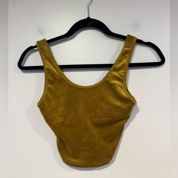 Aerie offline mustard yellow velvet tank top - Picture 1 of 4